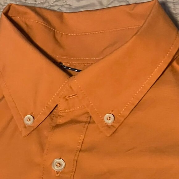 Huk Fishing Mens Tide Point Woven Solid Button Down Short Sleeve Shirt Size M - Picture 7 of 10